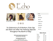 Tablet Screenshot of echospaandsalon.com